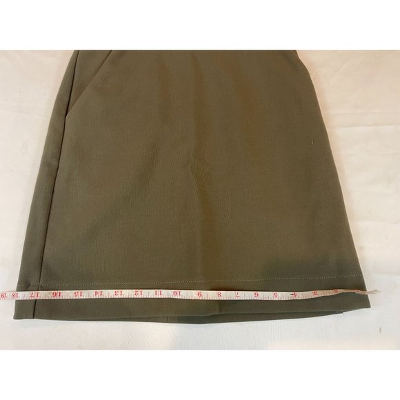H&M Womens Skirt Straight & Pencil Mini Back Zip Slash Pockets Brown Size 2 - Picture 5 of 7